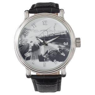 Go-Cart Racers Snel rond de baan Horloge