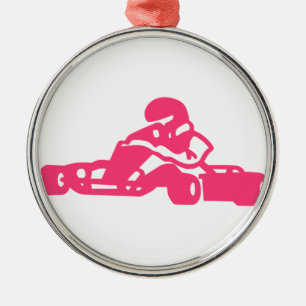 Go Cart Silhouette Metalen Ornament