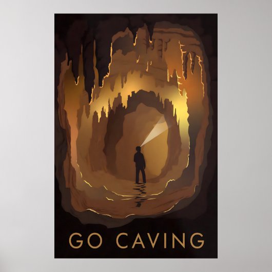 Go Caving Travel Poster (Devant)