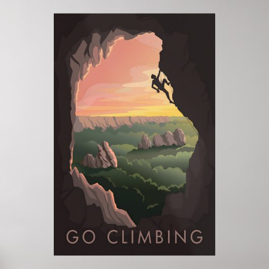Go Climbing Travel Poster (Devant)