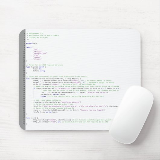 Go Code Mousepad Muismat (Met muis)