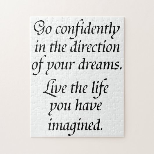 Go confidently moeging life quote difficile legpuzzel (Verticaal)
