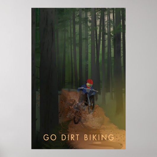 Go Dirt Biking Travel Poster (Devant)