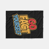 Go Fact Yourself Funny Comic P Art Boom Slogan Sci Fleece Deken (Voorkant (Horizontaal))