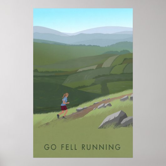 Go Fell Running Travel Poster (Devant)