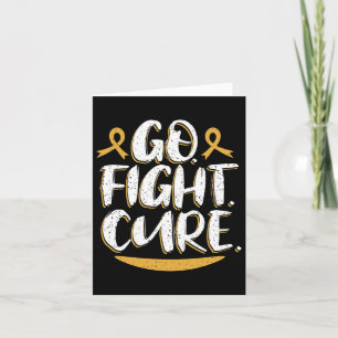 Go Fight Cure Jeugd Kanker Awareness Gold Ribb Kaart