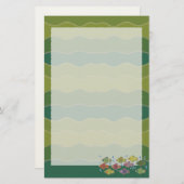 Go Fish Green Stationery Briefpapier (Voorkant / Achterkant)