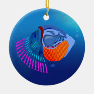 Go Fish Keramisch Ornament