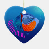 Go Fish Keramisch Ornament (Achterkant)