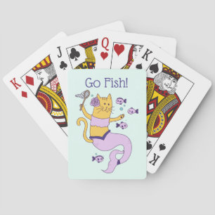 Go Fish Mermaid Cat-spelkaarten Pokerkaarten