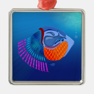 Go Fish Metalen Ornament