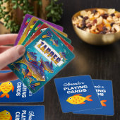 Go Fish speelkaarten gepersonaliseerd met de naam  (Insitu)