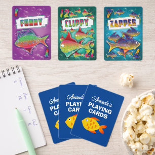 Go Fish speelkaarten gepersonaliseerd met de naam