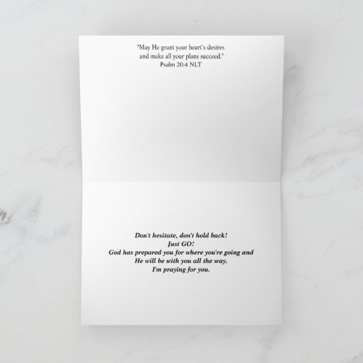 Go For It Graduation/New Job Greeting Card Kaart (Binnen)