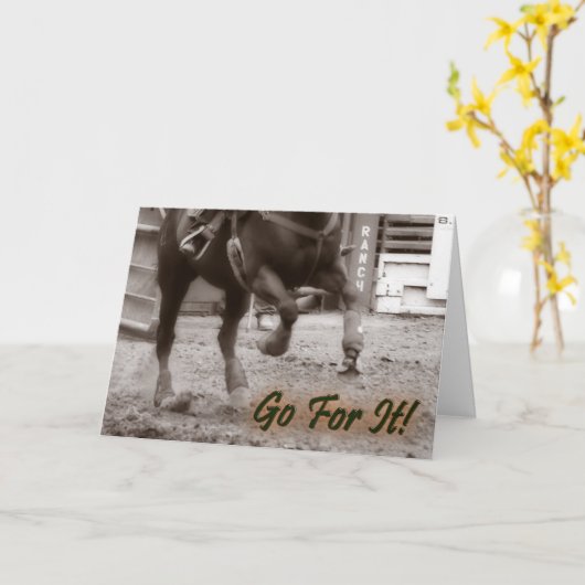 Go For It Graduation/New Job Greeting Card Kaart (Gele Bloem)