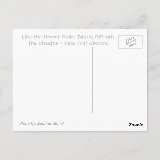 Go For It. Take that Chance Briefkaart (Achterkant)