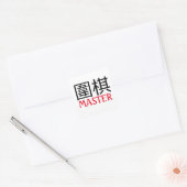 Go (game) Master Vierkante Sticker (Envelop)