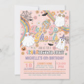 Go Ghouls Invitation d'anniversaire - Fille (rose) (Devant)