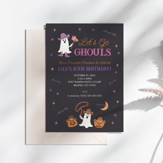 Go Ghouls Invitation d'Halloween de l'Ouest