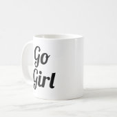 Go Girl | Slogan Mug | typo manuscrite (Devant gauche)