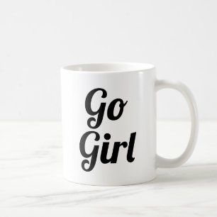 Go Girl   Slogan Mug   typo manuscrite
