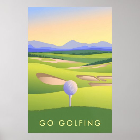 Go Golfing Travel Poster (Devant)