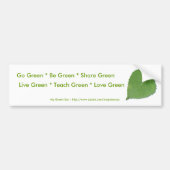 Go Green Bumpersticker (Voorkant)
