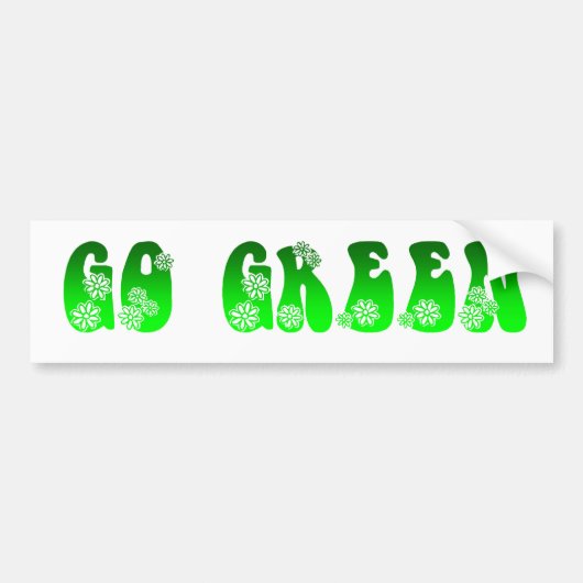 Go Green Bumpersticker (Voorkant)