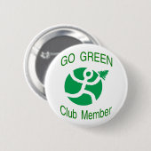 Go Green Club Member Button (Voorkant /achterkant)