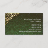 Go Green Damask Visitekaartje (Achterkant)
