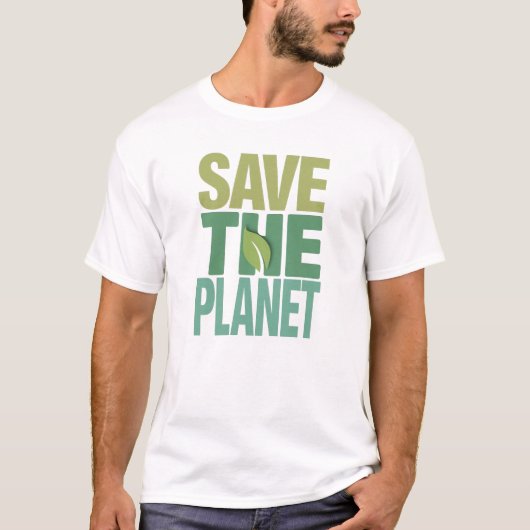 Go Green Eco-vriendelijke boodschap T-shirt (Voorkant)
