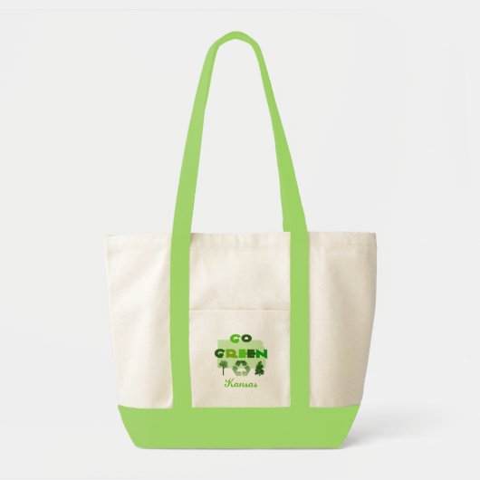 Go Green Kansas Seafoam Canvas tas (Voorkant)
