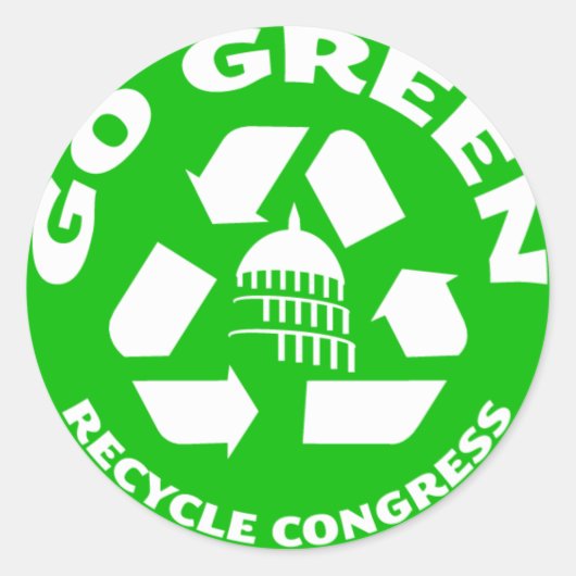 Go Green, Recyclen het Congres - Stickers (Voorkant)