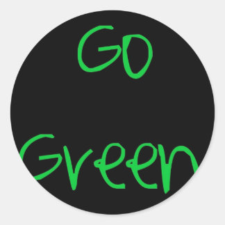 Go Green Ronde Sticker