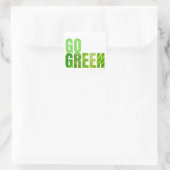 Go Green Vierkante Sticker (Tas)