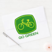 Go Green Vierkante Sticker (Envelop)