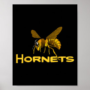 Go Hornets Footbyll Bysketbyll Cheer Danc Poster