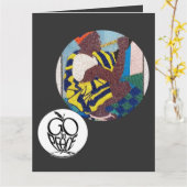 Go in Peace Fluits Playing...Folded Greeting Card Kaart (Gele Bloem)