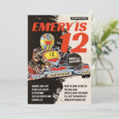 Go Kart Anniversaire Fête Invitation (Debout devant)