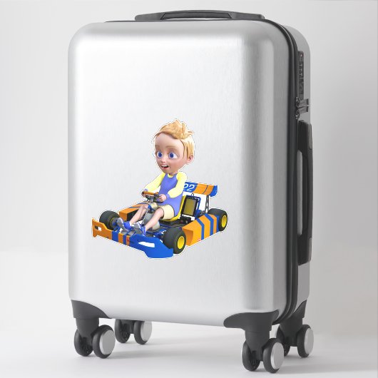 Go-Kart Boy Sticker (Koffer)