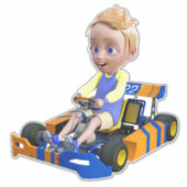 Go-Kart Boy Sticker (Voorkant)