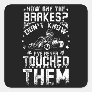 Go Kart Brakes Vierkante Sticker