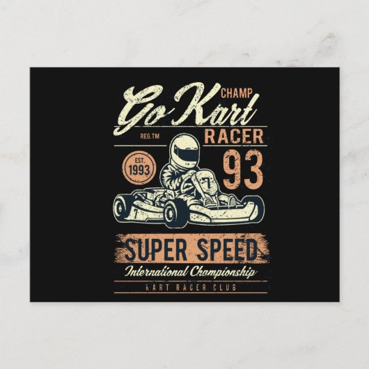 Go Kart Briefkaart (Voorkant)