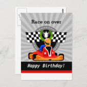 GO KART briefkaart ontwerp (Voorkant / Achterkant)