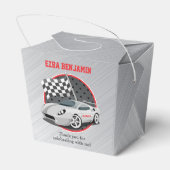 Go-Kart Car Racing Bar Mitzvah Bedankdoosjes (Achterkant)