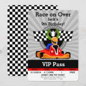 GO KART invitation anniversaire! (Devant / Derrière)