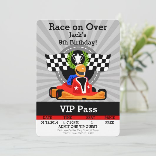 GO KART invitation anniversaire! (Debout devant)