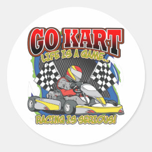 Go Kart Life Ronde Sticker