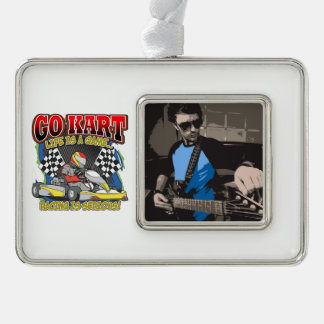 Go Kart Life Verzilverd Kader Ornament