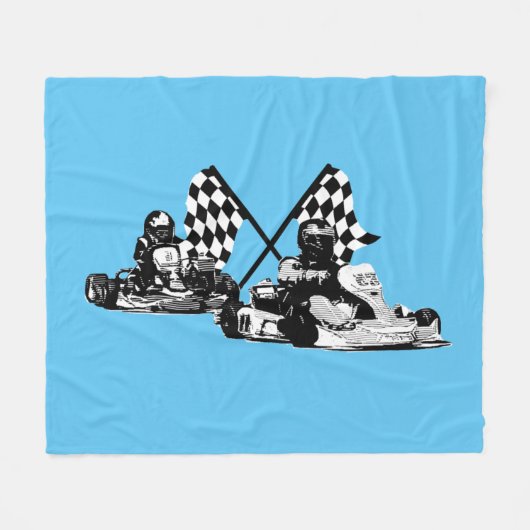 Go Kart Racers Fleece Blanket (Voorkant (Horizontaal))